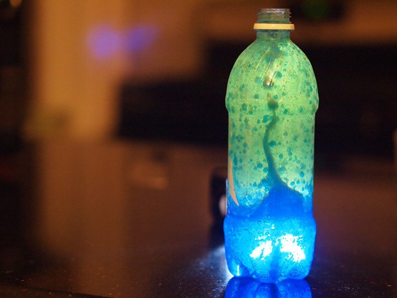 Watch liquids in motion by making your own Destination Space lava lamp.